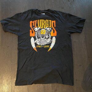 VINTAGE 1991 STURGIS 90S MOTORCYCLE BIKER T-SHIRT SIZE LARGE